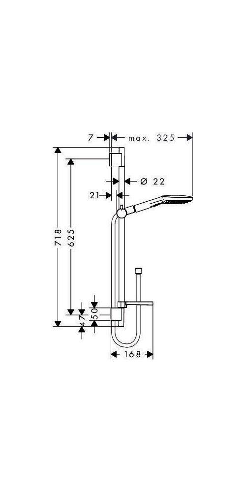 hansgrohe Brauseset RAINDANCE SELECT E 120 3jet Brausestange Unica´S