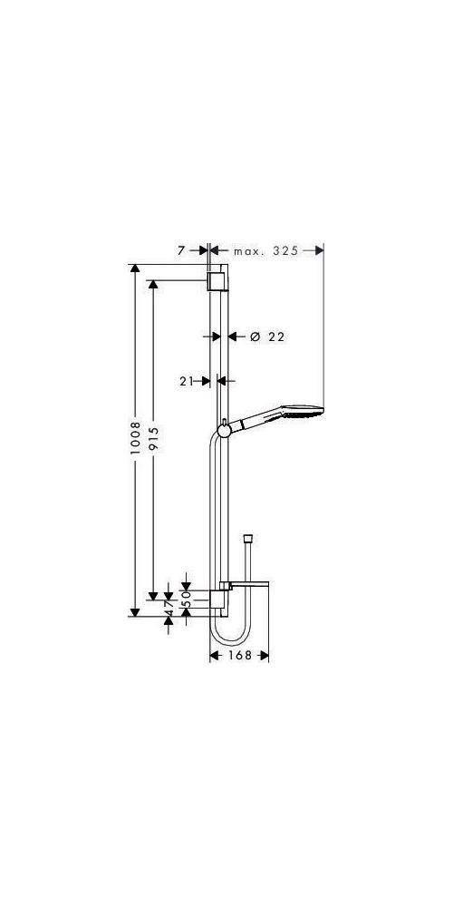 hansgrohe Brauseset RAINDANCE SELECT E 120 3jet Brausestange Unica´S
