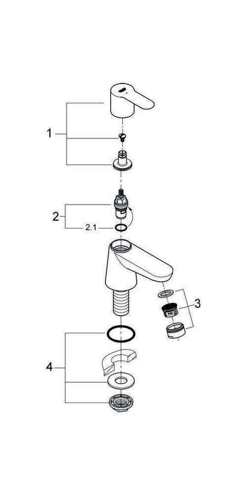 GROHE Standventil BAUEDGE DN 15 chrom