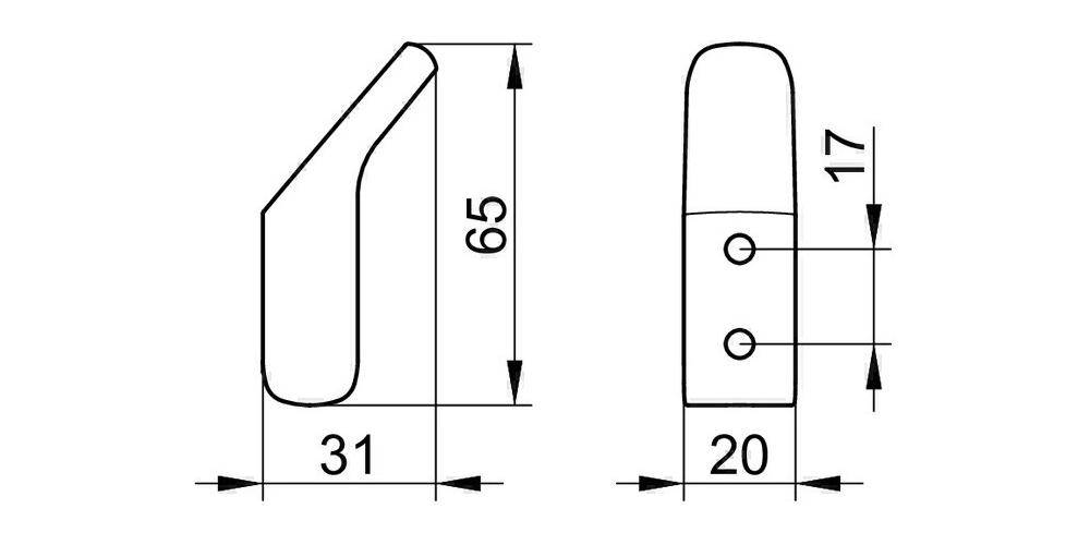 KEUCO Handtuchhaken MOLL verchromt verchromt