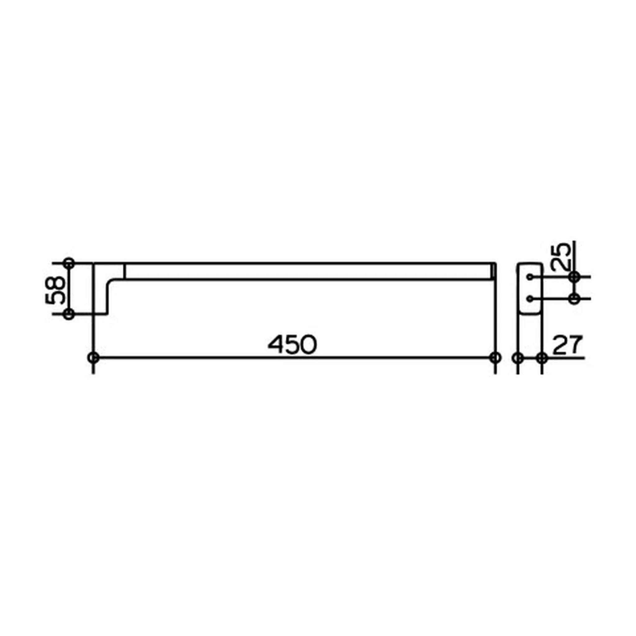 Keuco COLLECTION MOLL, Handtuchhalter, 1-armig, 450 mm, verchromt, 1 Stk.