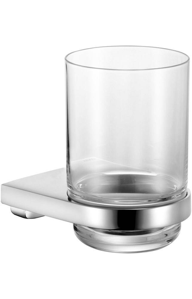 KEUCO Glashalter MOLL komplett mit Echtkristall-Glas verchromt