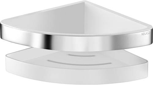 KEUCO Eckduschkorb MOLL 2-teilig verchromt/weiß verchromt/weiß