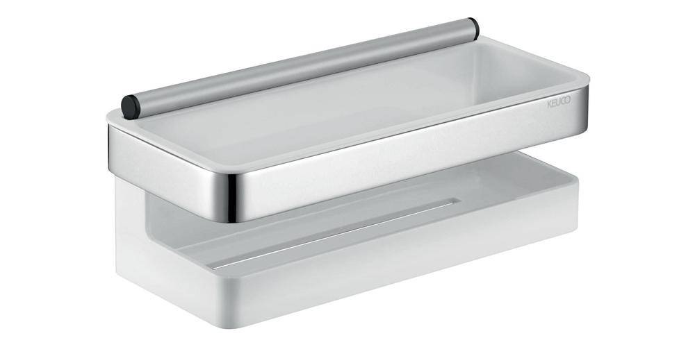 KEUCO Duschkorb MOLL 3-teilig verchromt/weiß verchromt/weiß