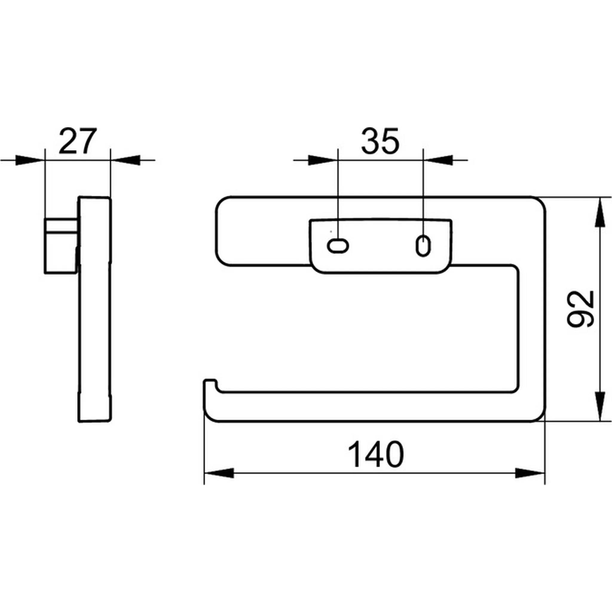 Keuco Moll Toilettenpapierhalter offene Form, chrom, 1 Stk.
