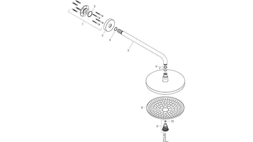 hansgrohe HG Kopfbr RAINDANCE SELECT S 300 2jet mit Brausearm chrom