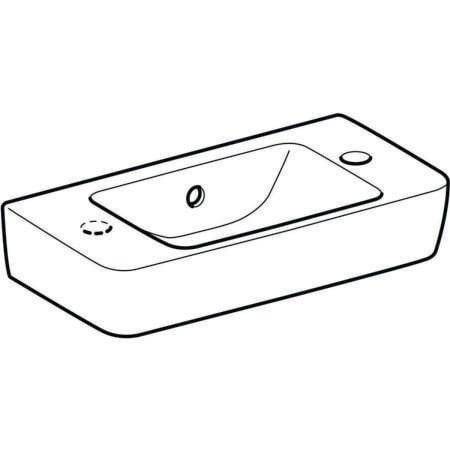 Geberit Handwaschbecken RENOVA COMPACT 500x250mm m ÜL Abl. li HL