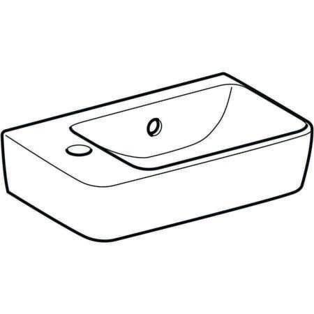 Geberit Handwaschbecken RENOVA COMPACT 400x250mm m ÜL mit Hahnloch