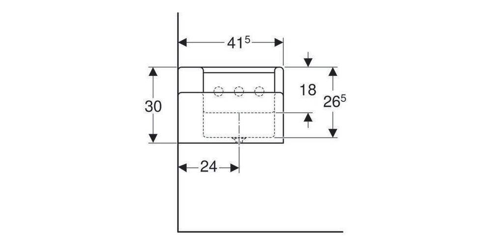 Geberit Spiel-Waschlandschaft BAMBINI 1350x415 3 Waschpl 3 HL tiefes