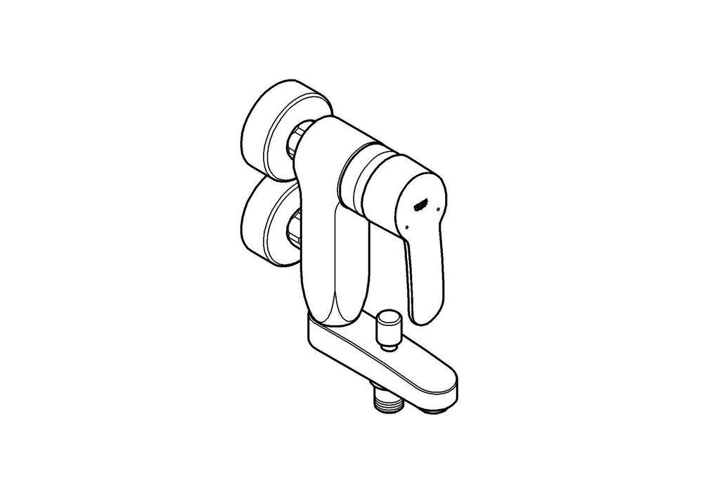 GROHE EH-Wannenb EUROSTYLE C VERTICA 1/2Zoll chr