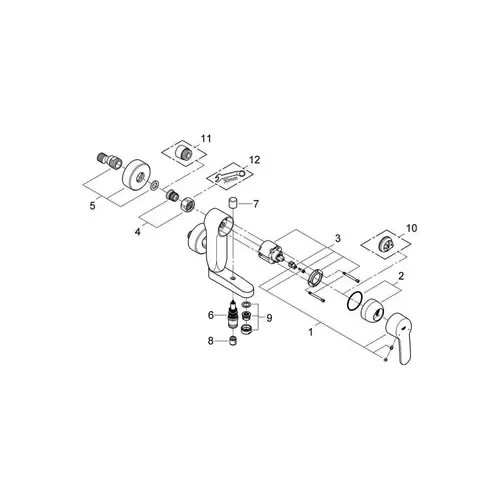 GROHE EH-Wannenb EUROSTYLE C VERTICA 1/2Zoll chr GROHE EH-Wannenb EUROSTYLE C VERTICA 1/2Zoll chr