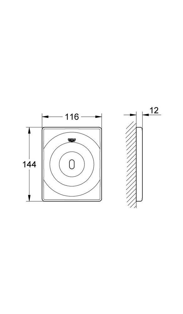 GROHE Infrarot-Elektronik TECTRON SURF f Urinal 6 V Batt chr chrom