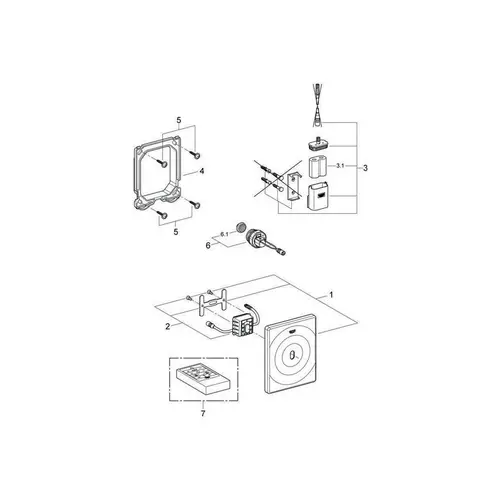 GROHE Infrarot-Elektronik TECTRON SURF f Urinal 6 V Batt chr chrom GROHE Infrarot-Elektronik TECTRON SURF f Urinal 6 V Batt chr chrom