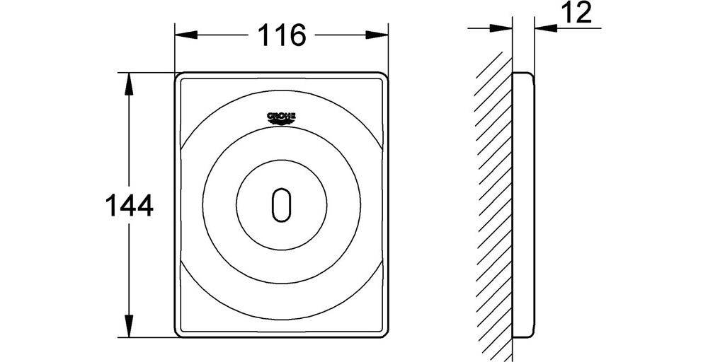 GROHE Infrarot-Elektronik TECTRON SURF f Urinal 6 V Batt chr chrom