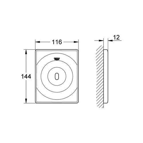 GROHE Infrarot-Elektronik TECTRON SURF f Urinal 6 V Batt chr chrom GROHE Infrarot-Elektronik TECTRON SURF f Urinal 6 V Batt chr chrom