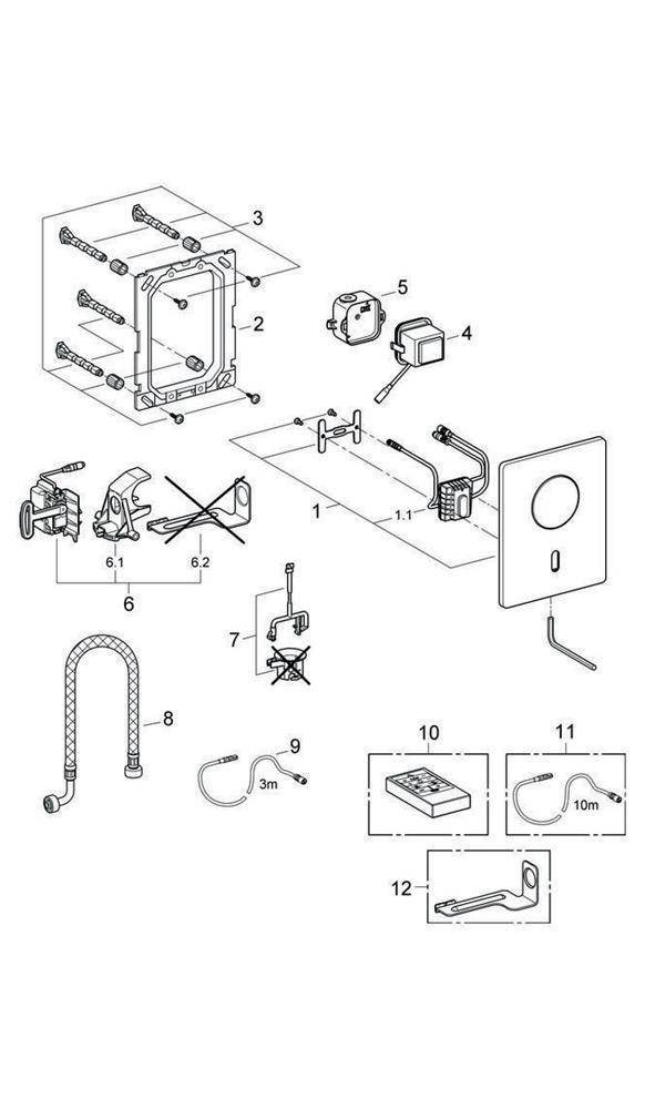 GROHE Infrarot-Elektronik TECTRON RONDO f Urinal 6 V Batt chr