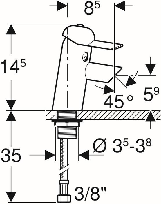 Geberit Einhebelmischer BAMBINI für Waschtisch