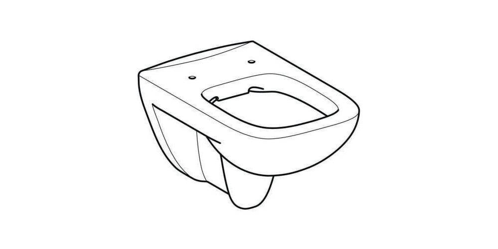 Geberit Wand-Tiefspül-WC RENOVA PLAN Rimfree weiß