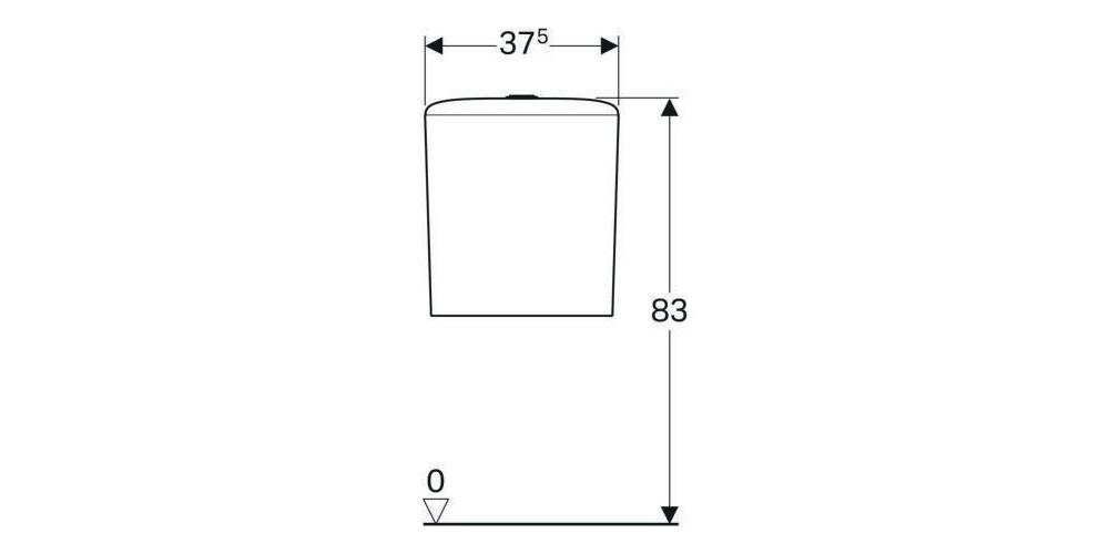 Geberit Keramik-Spülkasten iCon Wasseranschluss seitlich weiß