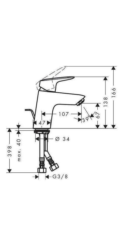 hansgrohe HG Einhebel-Waschtischmischer 70 LOGIS DN 15 m ZAG G 1