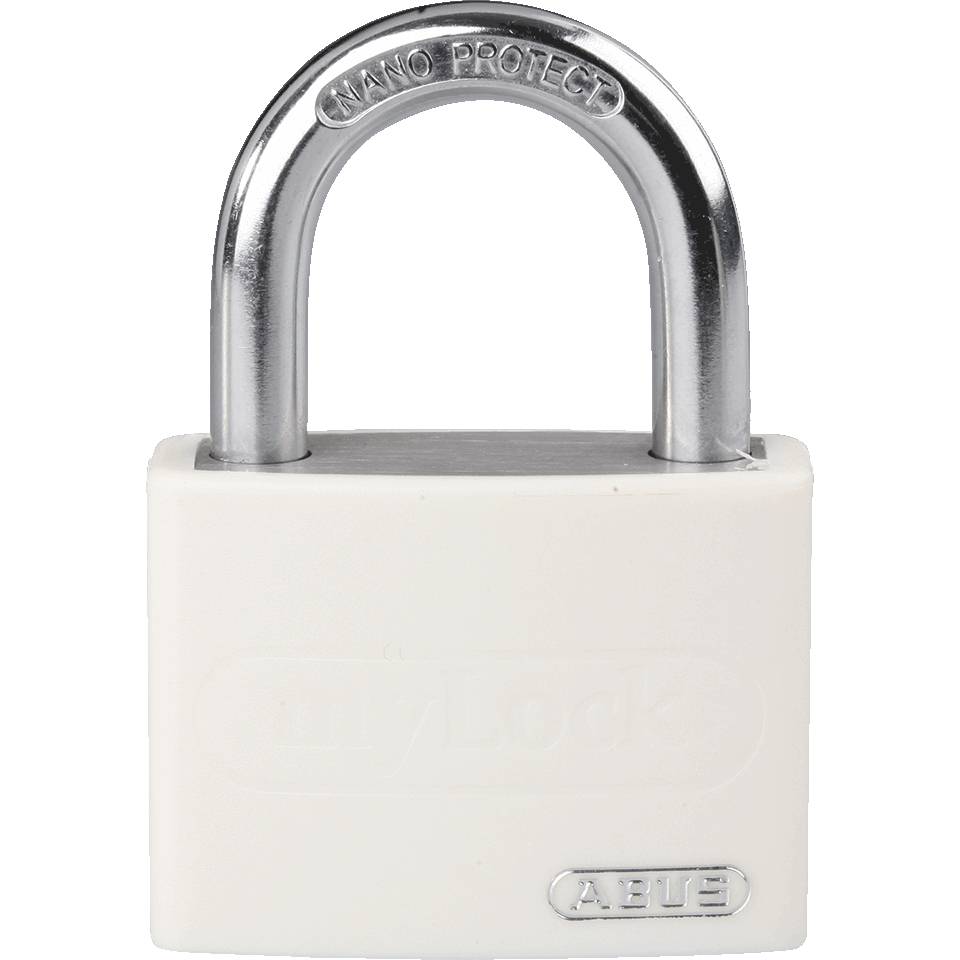 ABUS Vorhängeschloss Serie T65AL, verschiedensch., weiß, Aluminium, Bügelhöhe 23mm