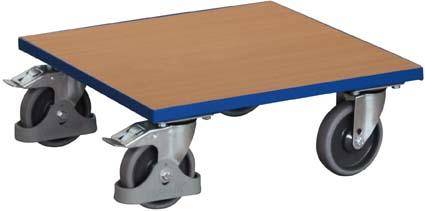 Kistenroller Riffelblech 400 kg 500x500 mm Gummir.