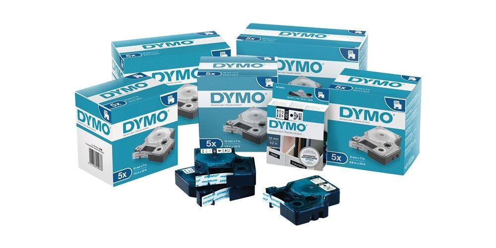 DYMO Schriftband Bandbreite 19 mm Bandlänge 7 m Standard schwarz auf