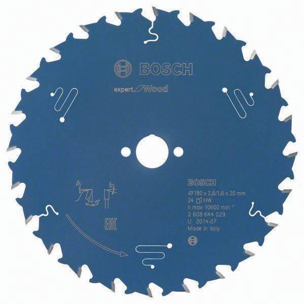 Kreissägeblatt Expert for Wood D.180mm Bohrung 20mm 24Zähne WZ BOSCH
