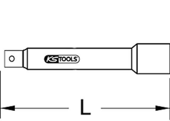KS Tools 117.1229 1/2'' Verlängerung mit Schutzisolierung, automatische Arretier