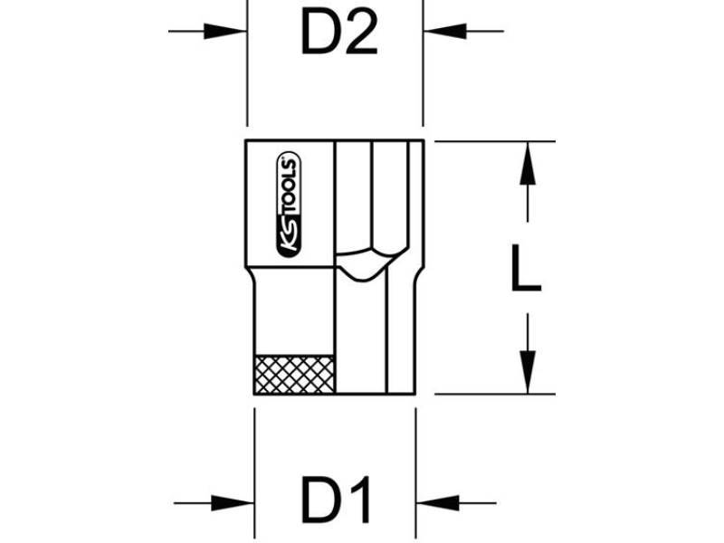 KS Tools 117.1353 1/2'' Stecknuss mit Schutzisolierung, 7/16''