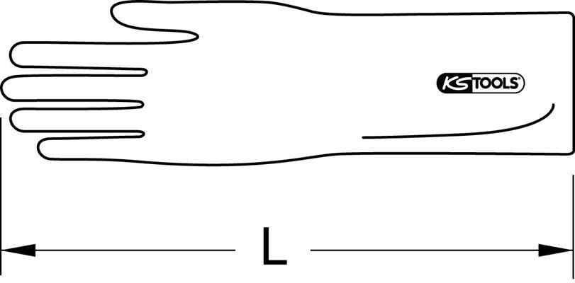KS Tools 117.1661 Elektriker-Schutzhandschuh mit Schutzisolierung, Gr.9, rot
