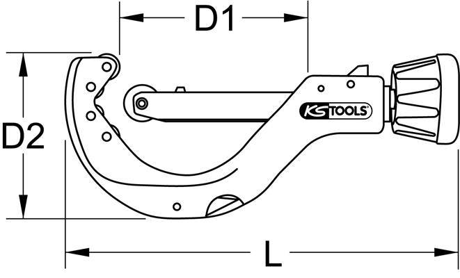 KS Tools 222.0750-1 Automatik-Rohrabschneider für Kupferrohre, 15-80mm