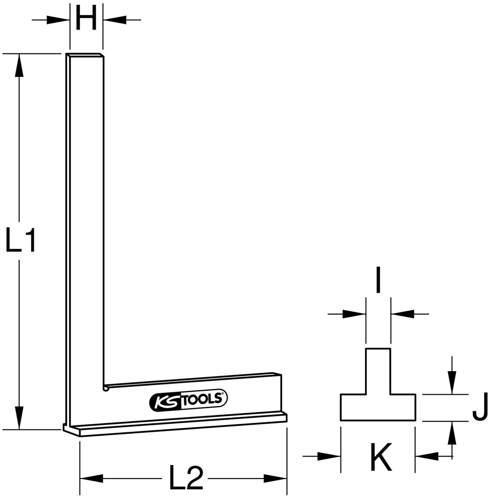KS TOOLS Anschlagwinkel, 500mm