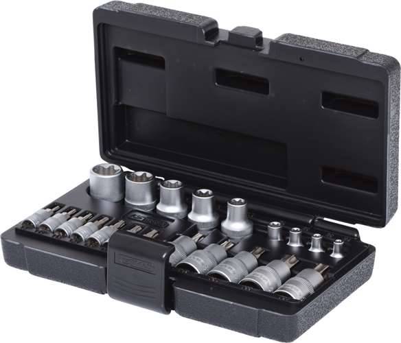 KS Tools 911.4307 1/4''+1/2'' Torx-Steckschlüssel-Satz, 21-tlg.