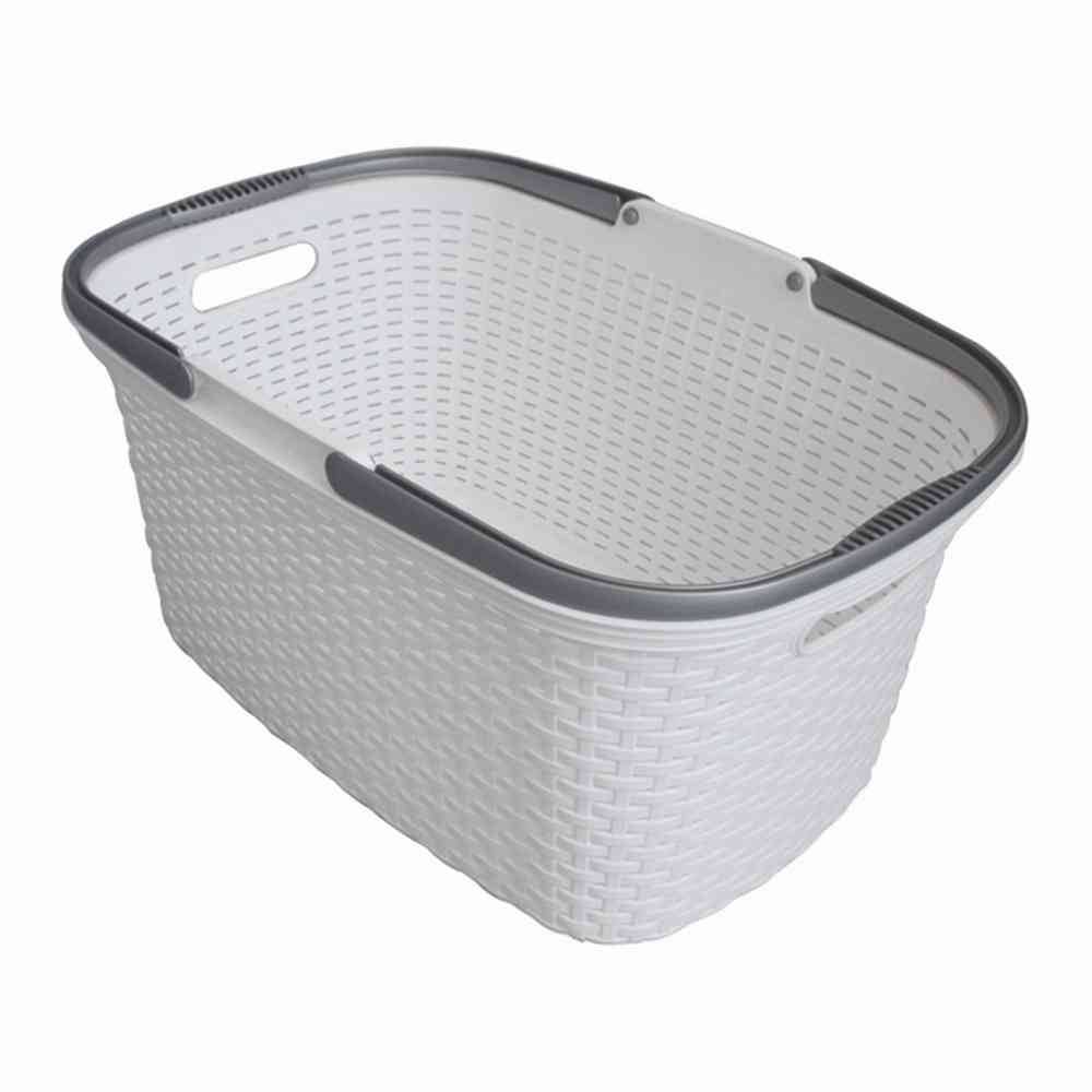 Rival R37600 Wäschekorb Rattan-Design, 32 Liter, 56 x 37 x 28 cm (Farbe zufällig, 1 Stück)