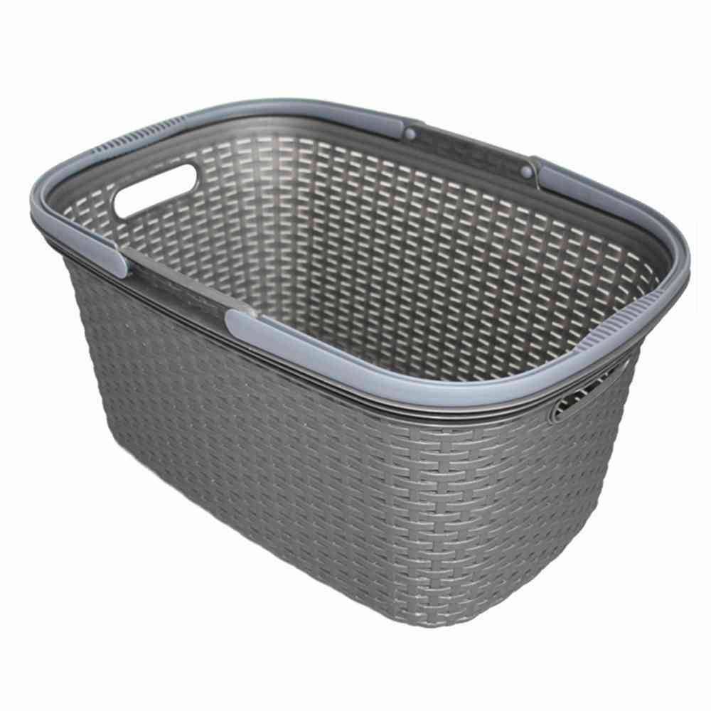 Rival R37600 Wäschekorb Rattan-Design, 32 Liter, 56 x 37 x 28 cm (Farbe zufällig, 1 Stück)