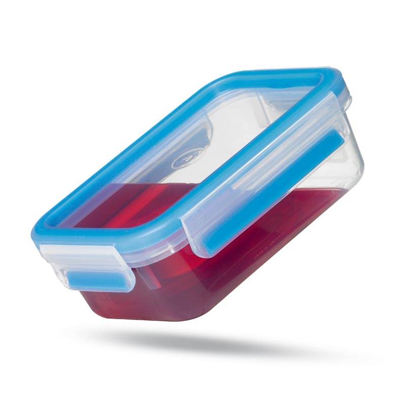 EMSA 515645 CLIP & CLOSE 3er Set - 5156 - Box - Rechteckig - 1,2 l - Transparent - Polypropylen (PP) - Thermoplastisches Elastomer (TPE)