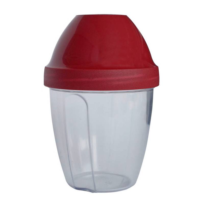 Westmark 30892270 Schüttelbecher "Mix-Ei" mit Mixscheibe, Kunststoff, Ø 85 x 135mm, 250ml, rot