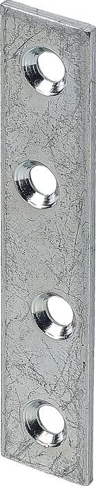 Verbindungsblech L.100mm B.15mm S.2mm STA blau verz.VORMANN