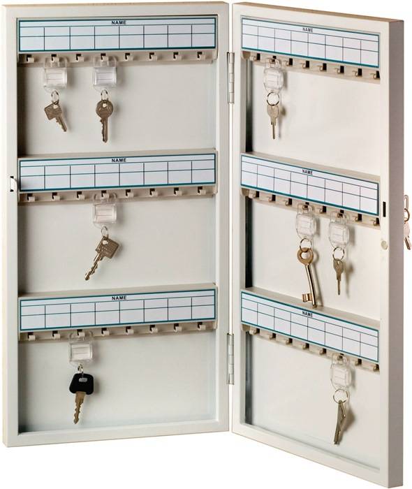 Schlüsselschrank 6750 H455xB380xT50mm 1-türig Zylinderschl.Anz.Hak.72