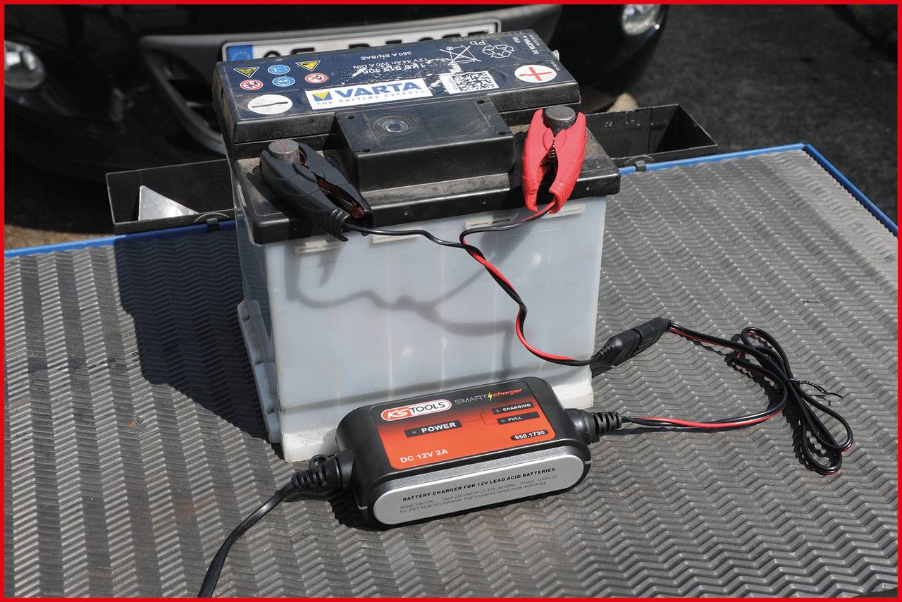 KS TOOLS SMARTcharger Schnellkontaktkabel mit Krokodilpolklemmen