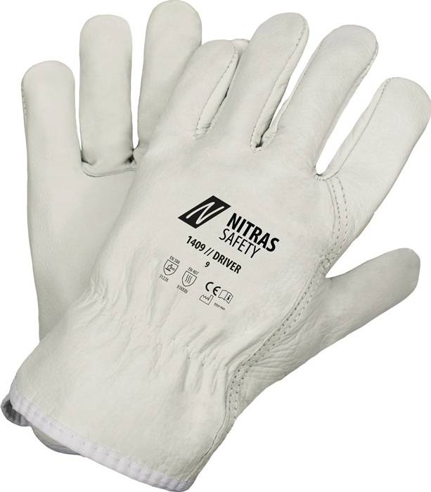 Handschuhe Driver Gr.10 grau EN 388,EN 407 PSA II NITRAS