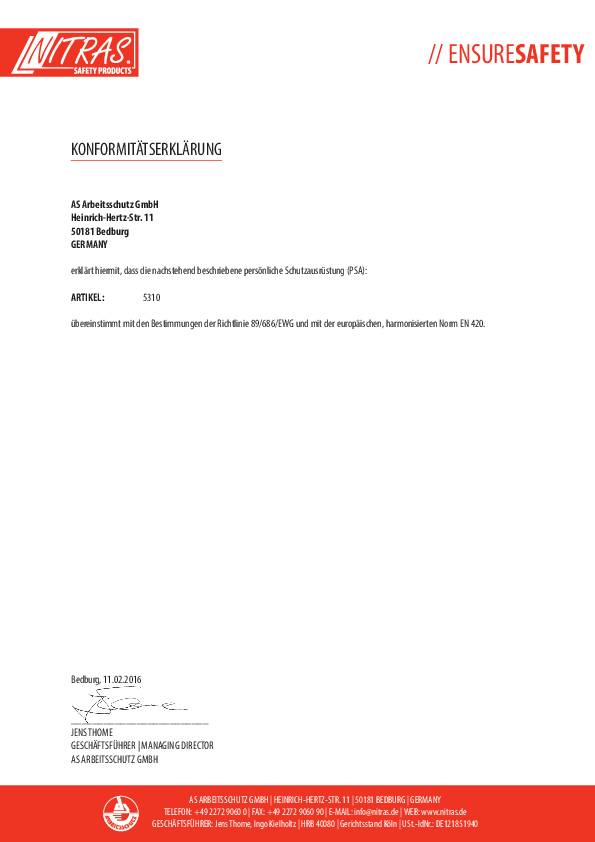 Handschuhe Gr.7 weiß PSA I NITRAS