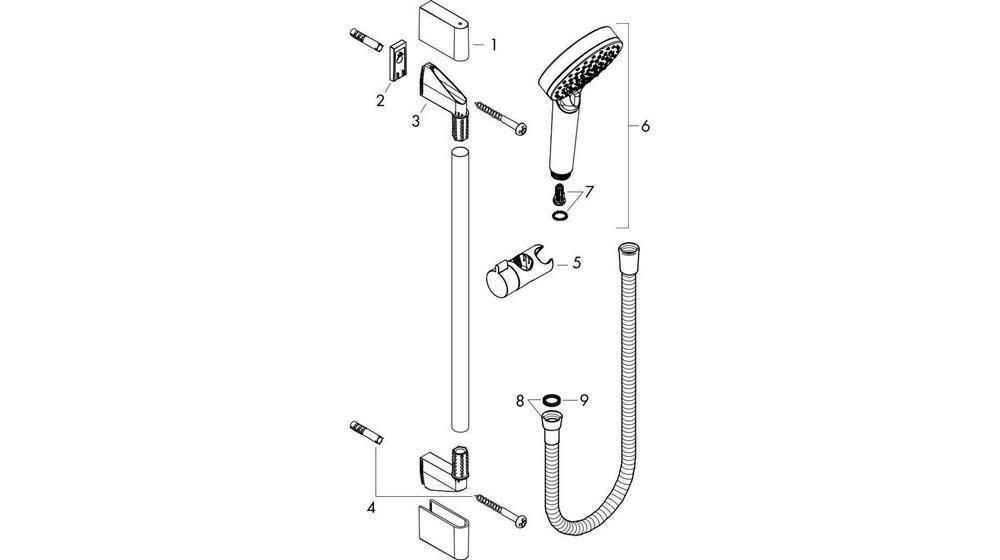 hansgrohe HG Brauseset CROMETTA VARIO 90cm Durchflussmenge 14 l/min