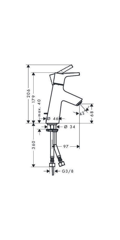 hansgrohe HG Einhebel-Waschtischmischer 80 TALIS S DN 15 mit