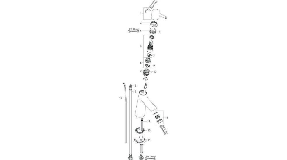 hansgrohe HG Einhebel-Waschtischmischer 80 TALIS S DN 15 mit