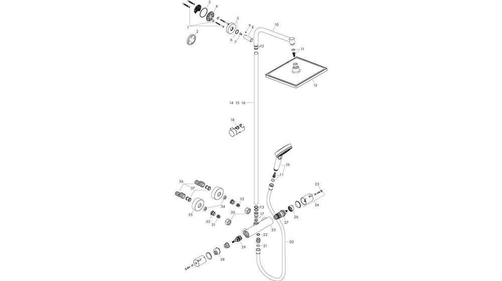 hansgrohe HG Showerpipe CROMETTA E 240 1JET DN 15 chrom