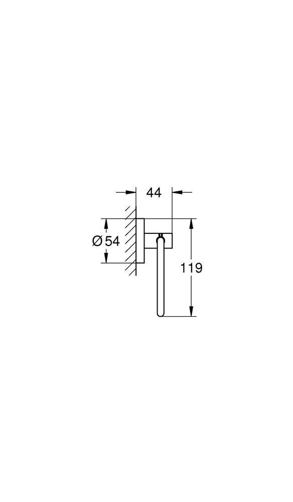 GROHE WC-Papierhalter ESSENTIALS o Deckel chr
