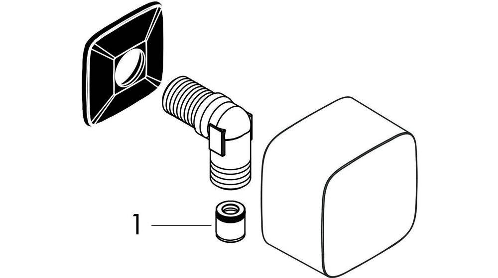 hansgrohe HG Schlauchanschluss FIXFIT E m Rückflussv. und