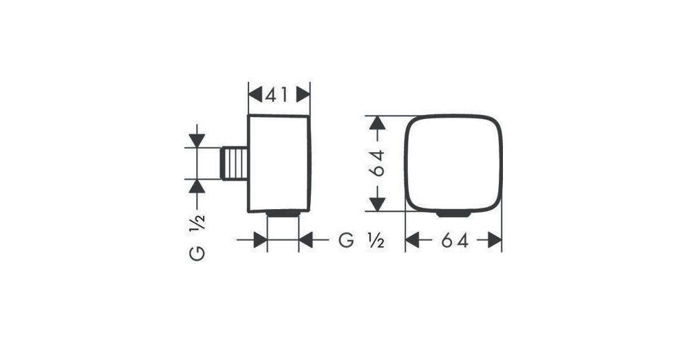 hansgrohe HG Schlauchanschluss FIXFIT E m Rückflussv. und
